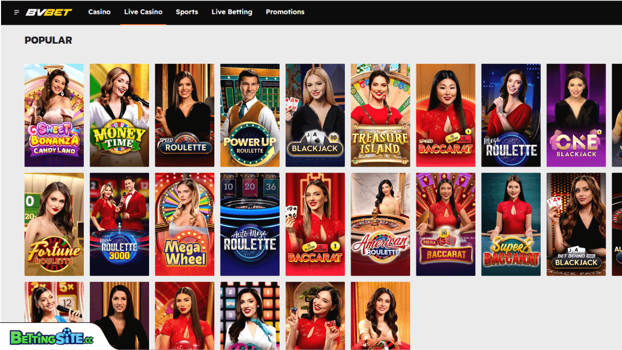 BVBet live casino