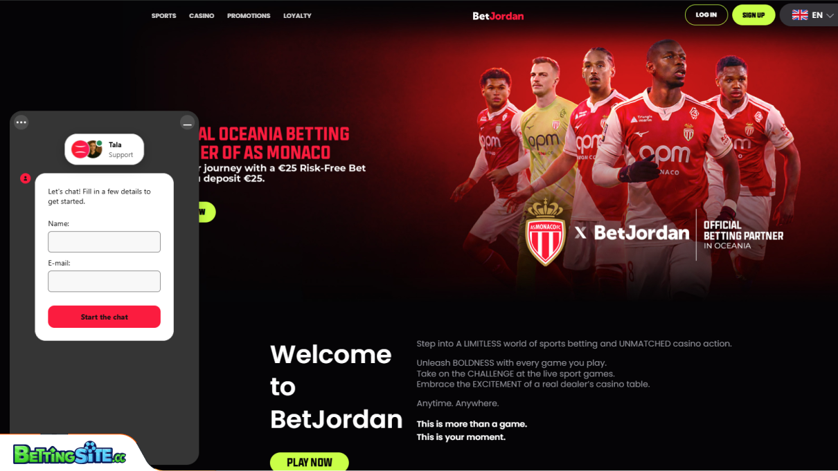 Betjordan customer support