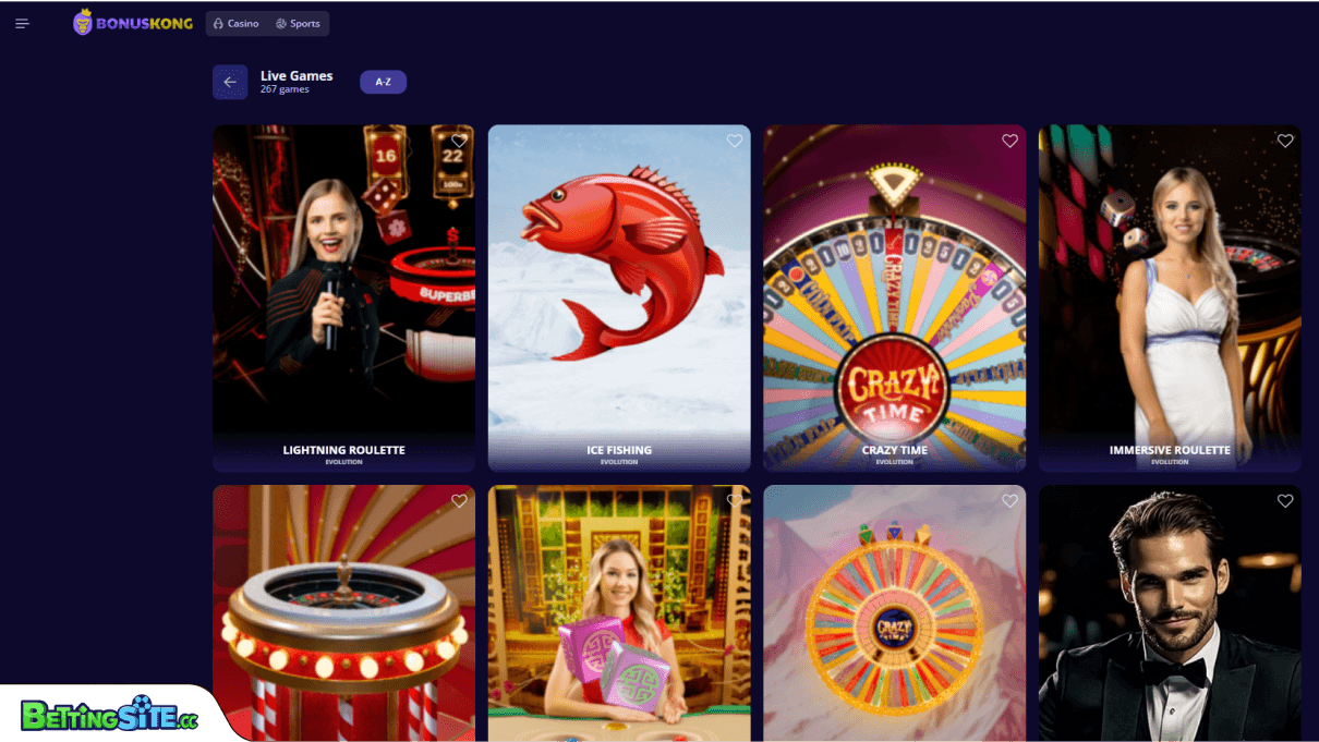 Bonus Kong live games