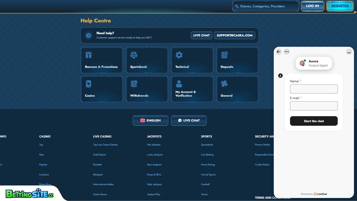 Casea customer support