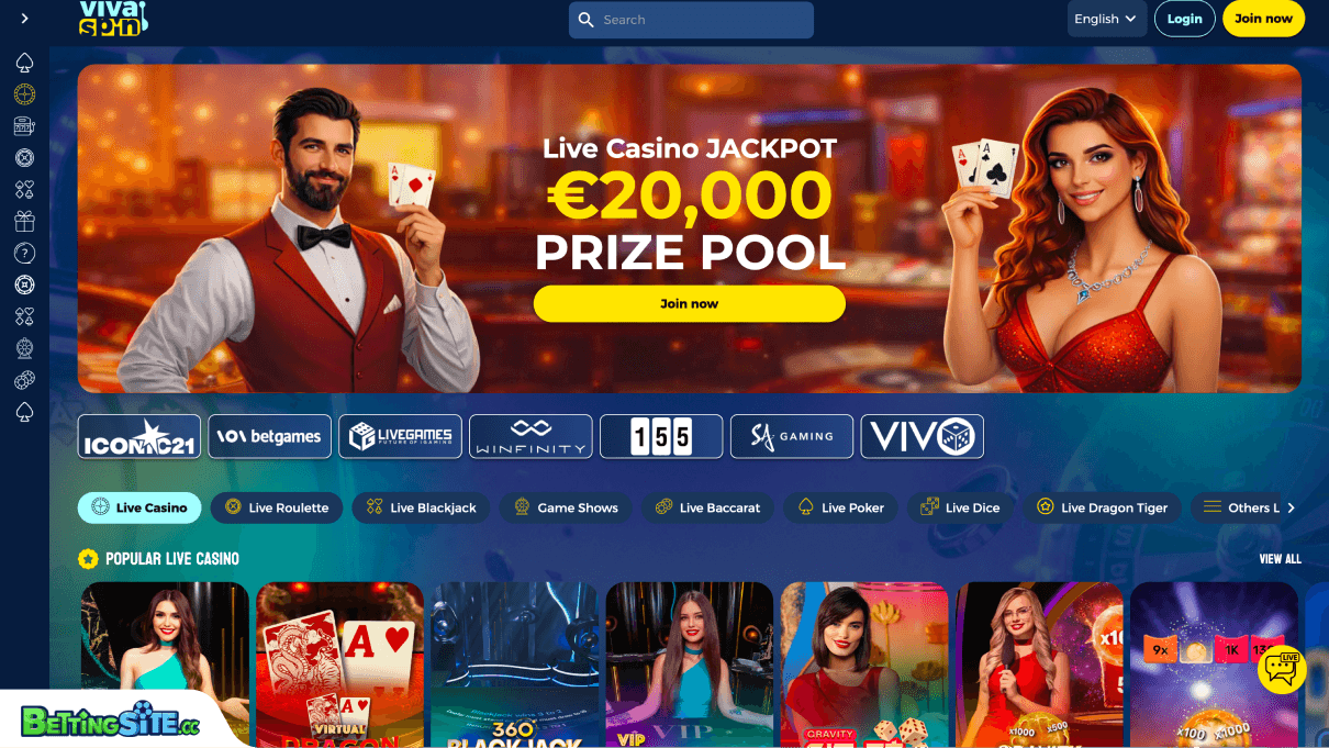 Vivaspin live casino