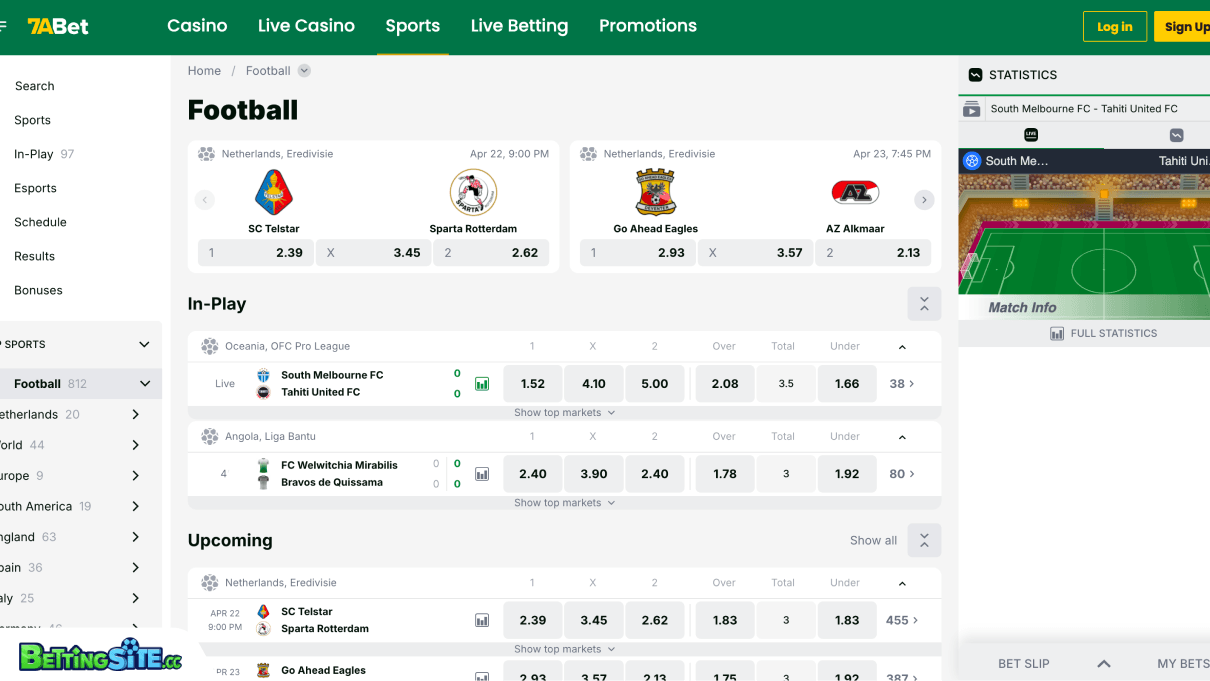 7ABet football betting