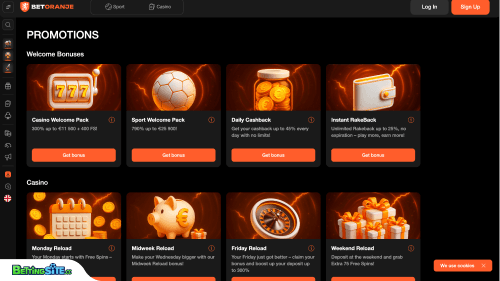 BetOranje bonuses