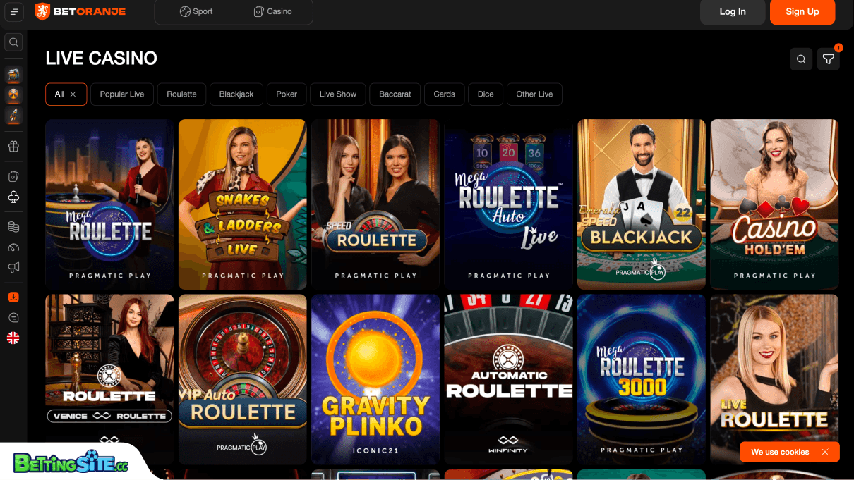 BetOranje live casino