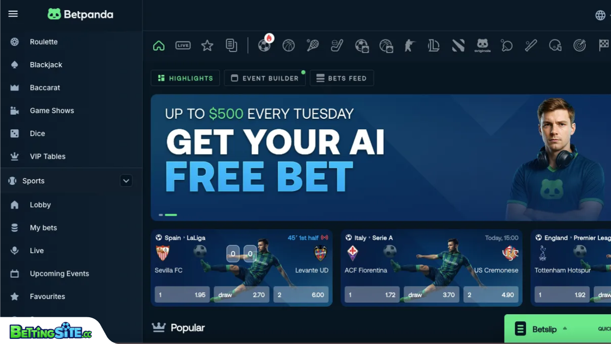 BetPanda Casino E-sports betting