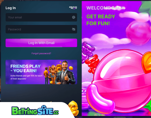 Bravoplay betting login