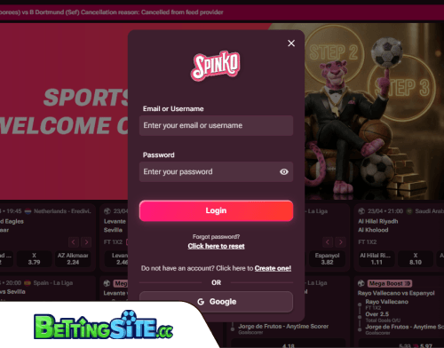 Spinko betting login