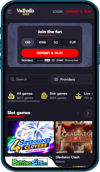 Valhallawins mobile app