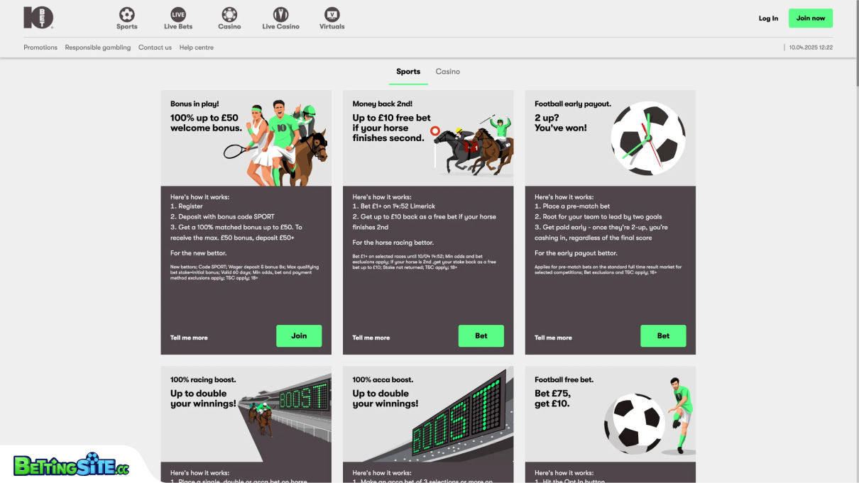 10Bet Promotions
