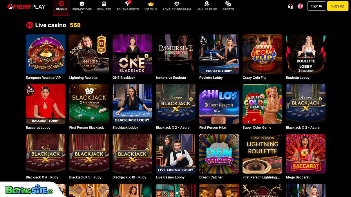 Fieryplay live casino
