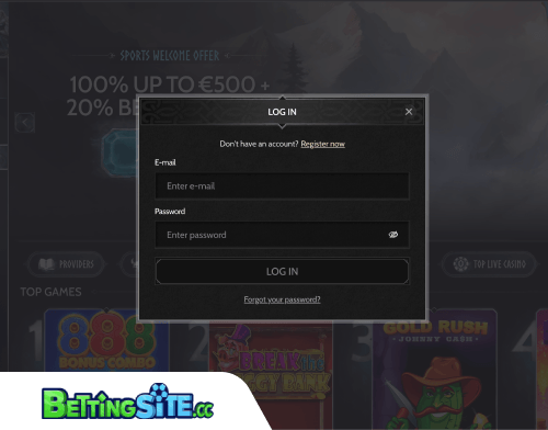 Godz-Betting-Anmeldung