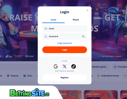 V.Vegas betting login