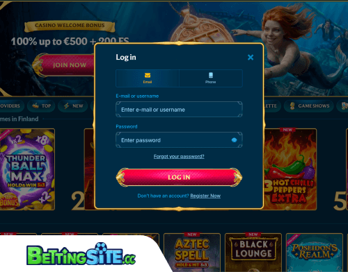 Aqua Spins betting login
