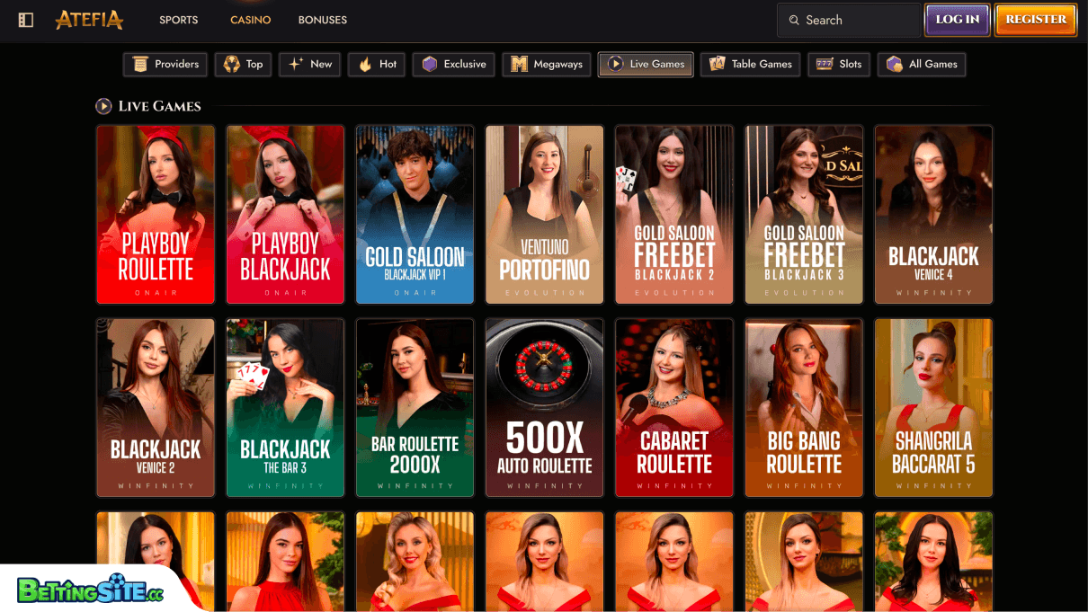 Atefia live casino