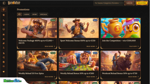 BetWest bonuses