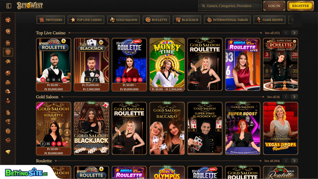 BetWest live casino