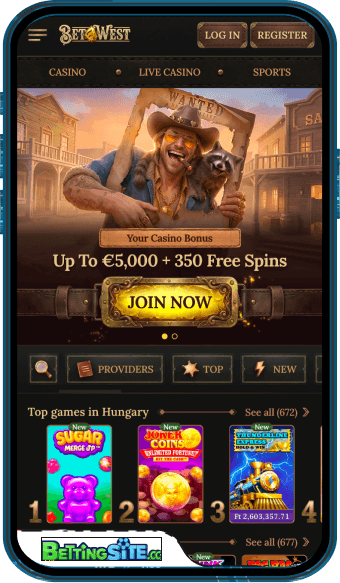 BetWest mobile app