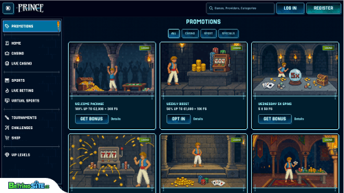 PrinceCasino bonuses