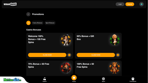 VegasNova bonuses