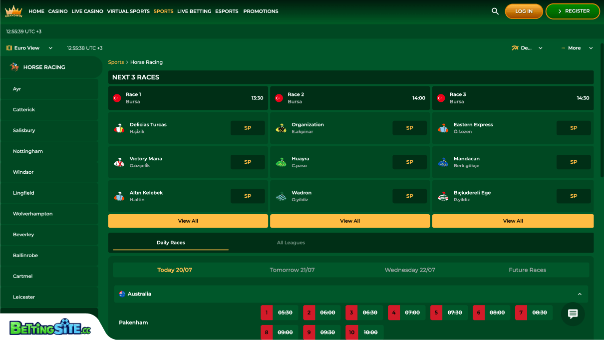Grandwin american horse racing betting
