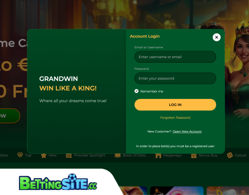 Grandwin betting login