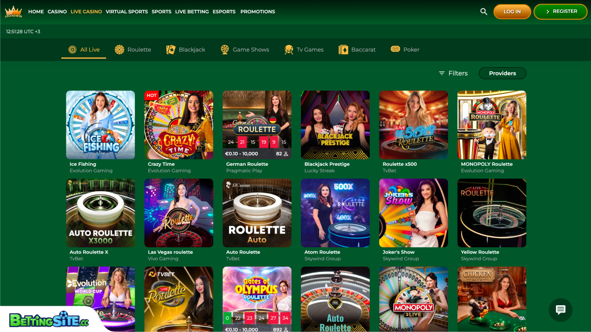 Grandwin live casino