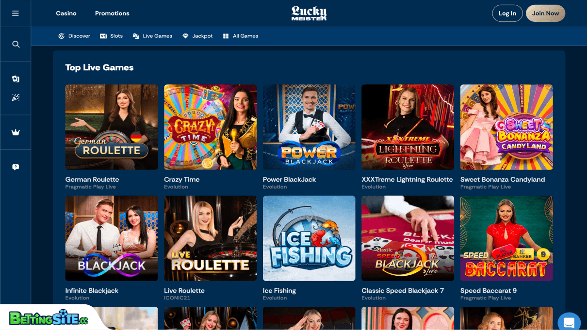 Luckymeister live casino
