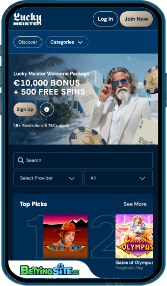 Luckymeister mobile app