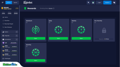 Rainbet bonuses
