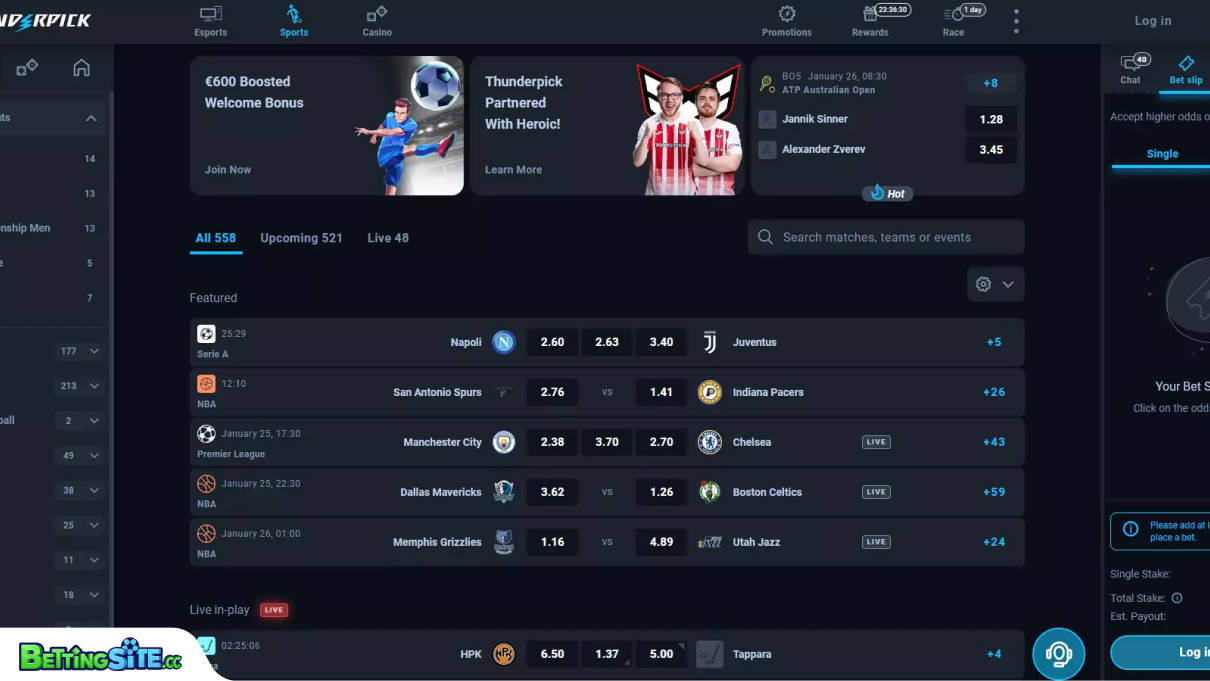 Thunderpick betting