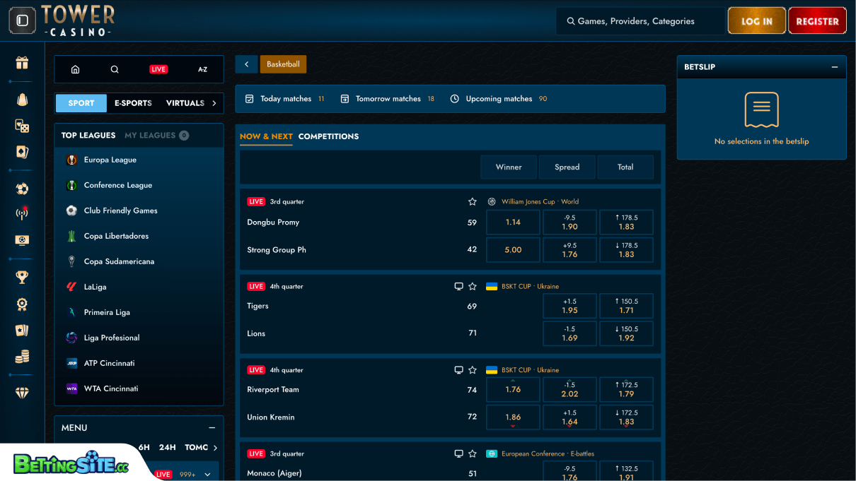 Tower basketball betting