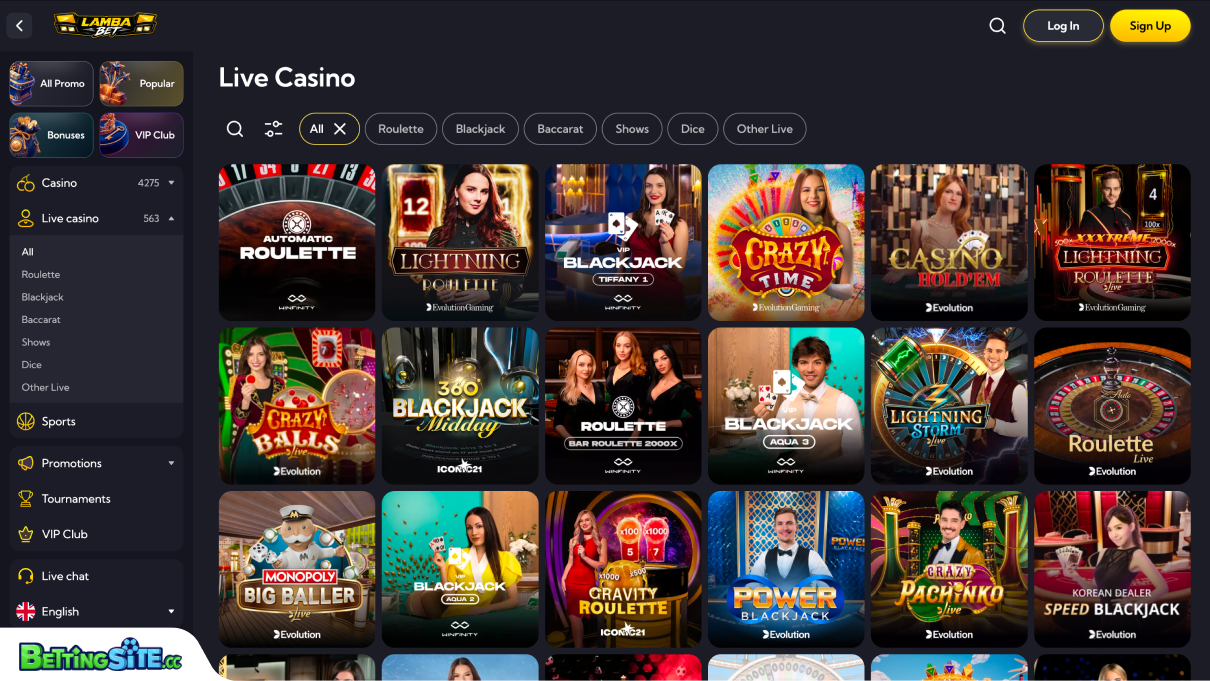 Lamba Bet Live-Casino