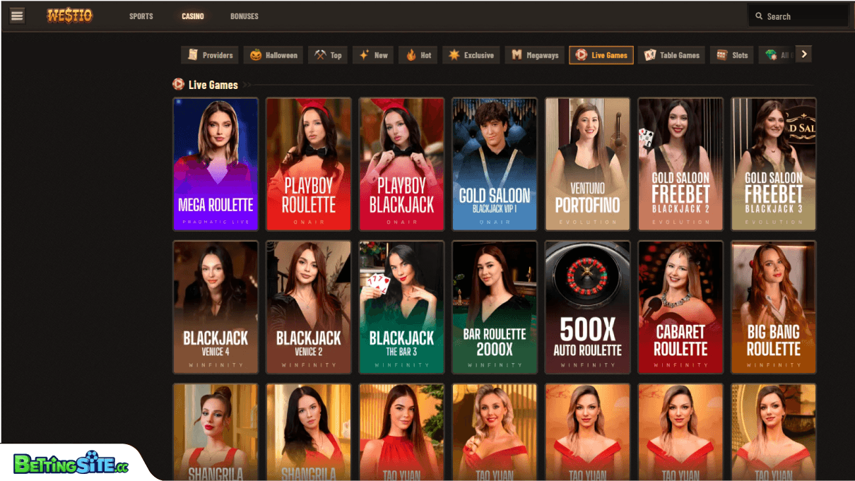 Westio live casino