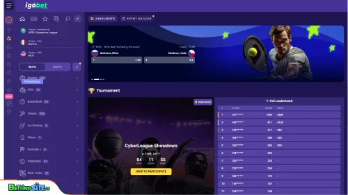 IgoBet sports section