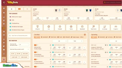 BillyBets sports section