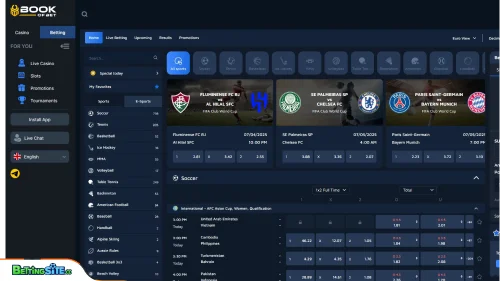 BookOfBet sports section