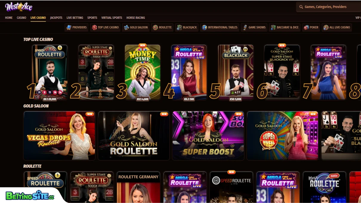 WestAce live games